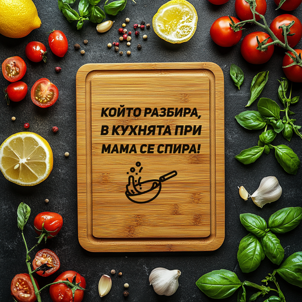 Който разбира, в кухнята при мама се спира! - Дъска за рязане